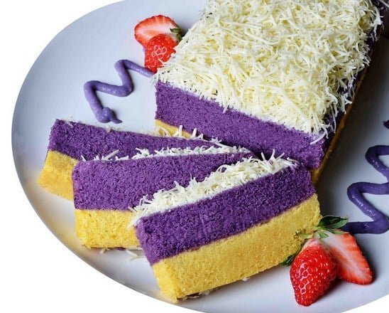Resep Membuat Brownies Kukus Lapis Ubi Ungu Dengan Topping Keju